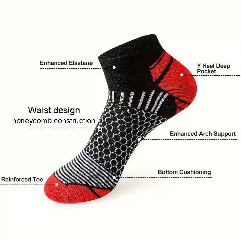 6 paires de chaussettes de sport courtes pour hommes - THORWINSPORT