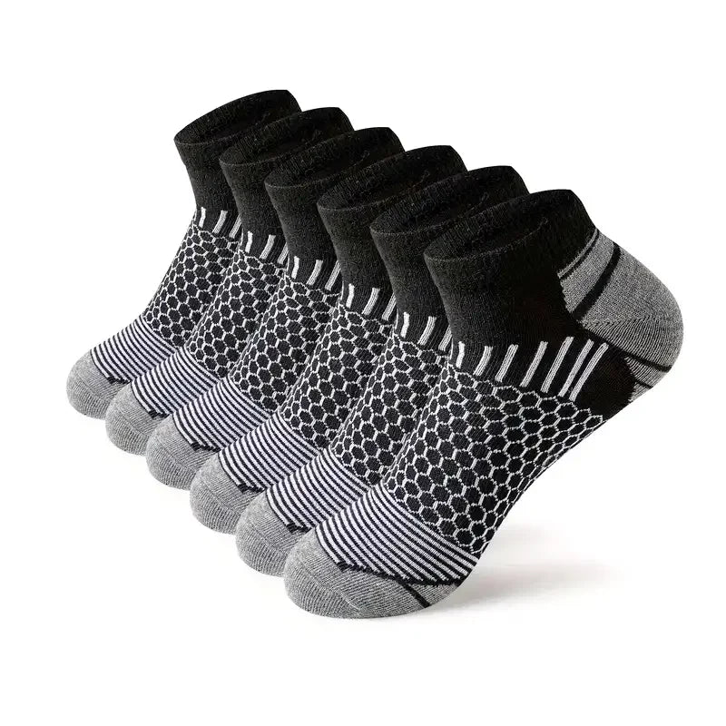 6 paires de chaussettes de sport courtes pour hommes - THORWINSPORT