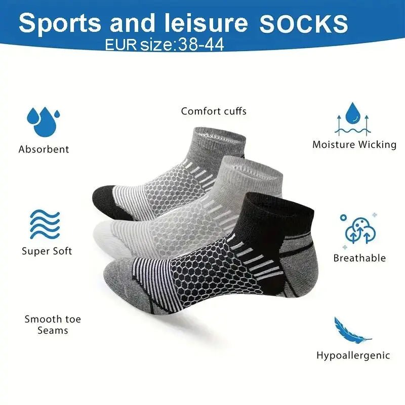 6 paires de chaussettes de sport courtes pour hommes - THORWINSPORT
