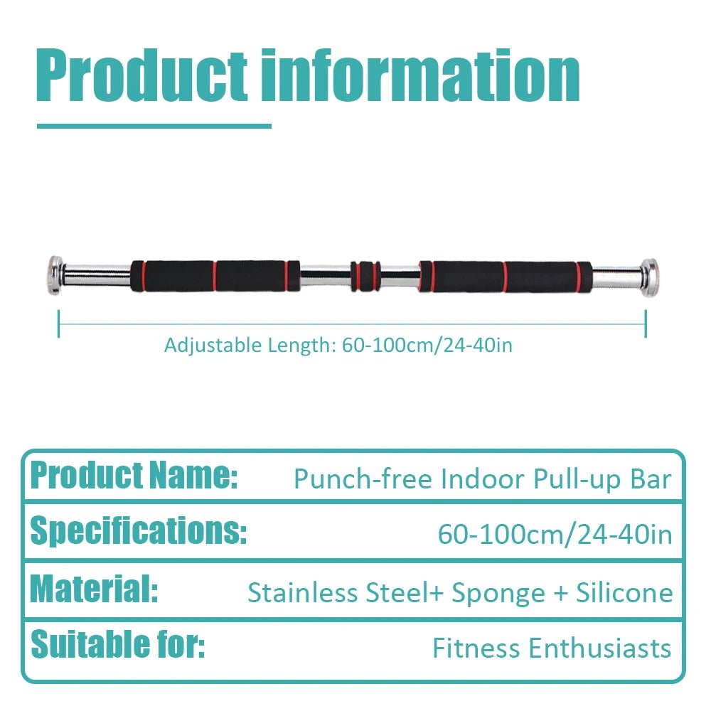 Barre Tractions, réglable de 60 cm à 100 cm