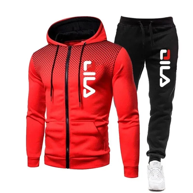 Survêtement pour hommes-Sweat à capuche & Jogging-Rouge