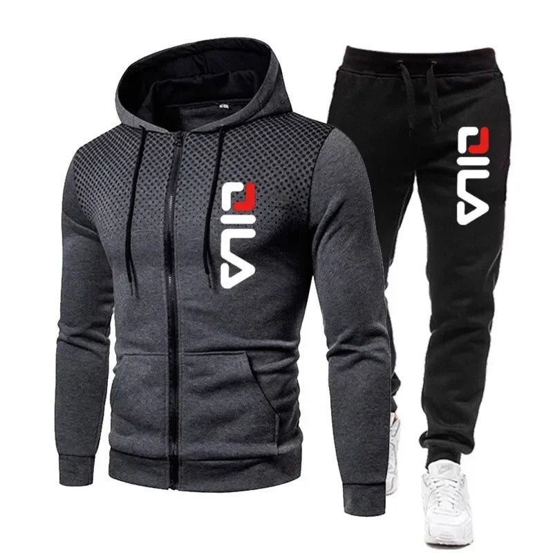 Survêtement pour hommes-Sweat à capuche & Jogging-Gris