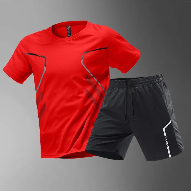 SH01 – Ensemble de Course Homme Respirant – T-Shirt & Short à Séchage Rapide - THORWINSPORT